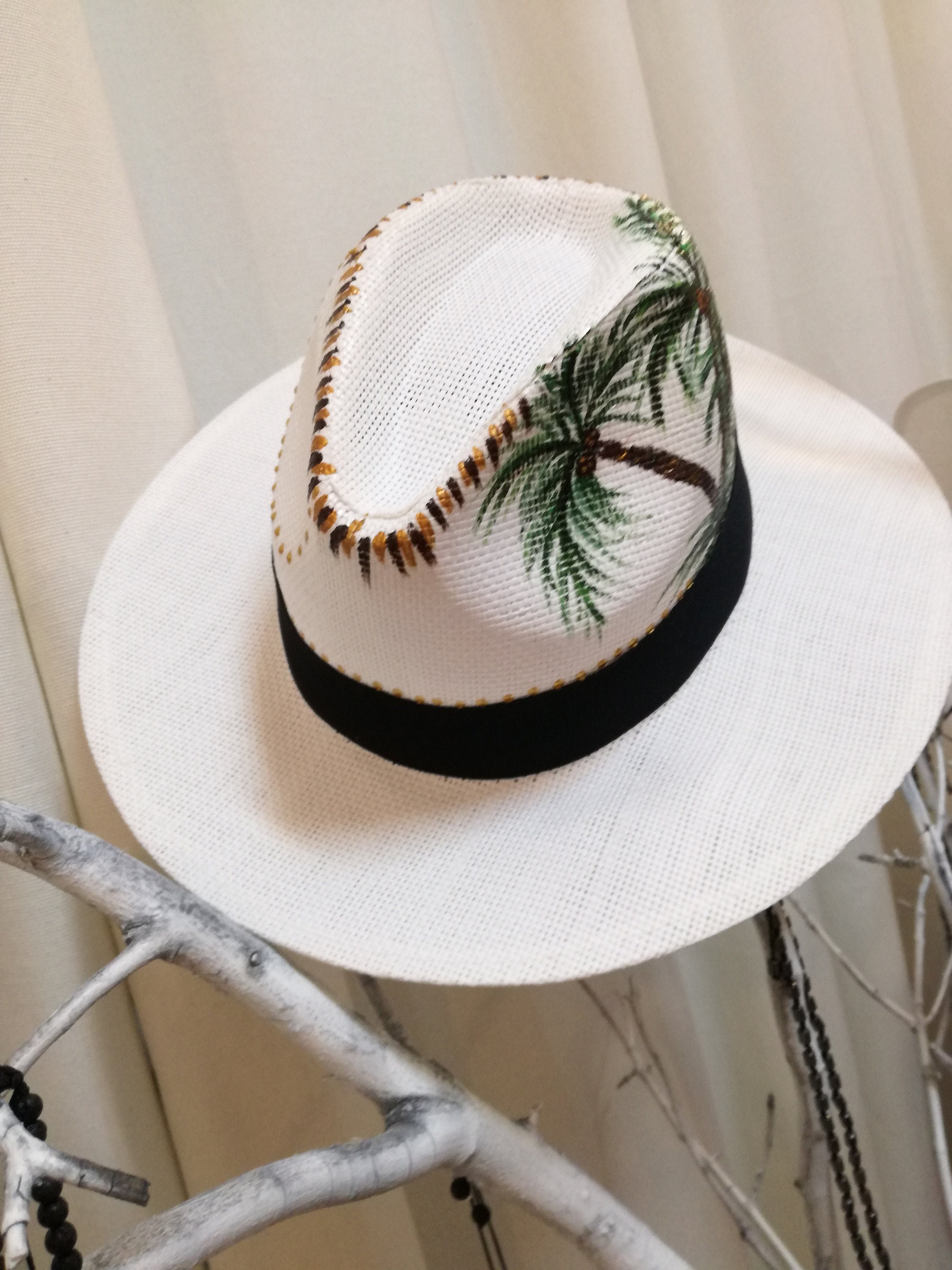 Sombrero Unisex Para El Sol De Verano Con Cinta Azul