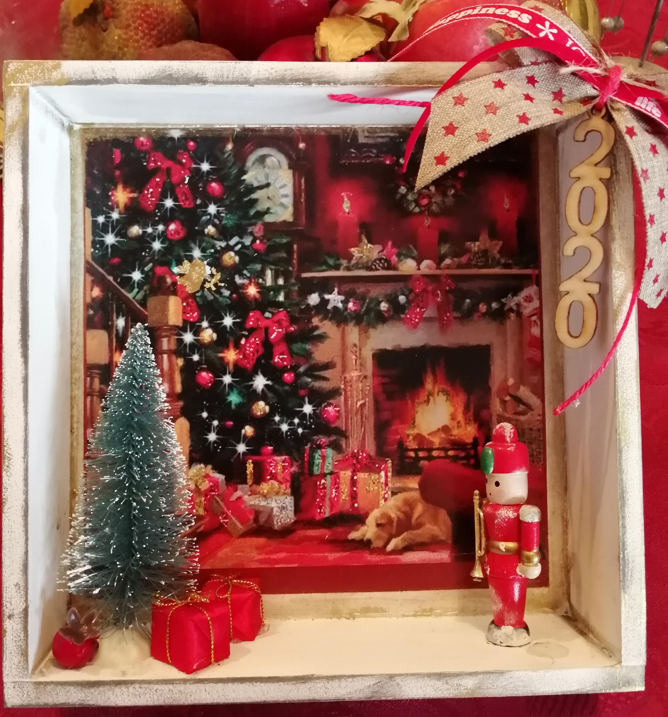 Christmas Shadow Box Wooden Shadowbox Display Christmas Etsy