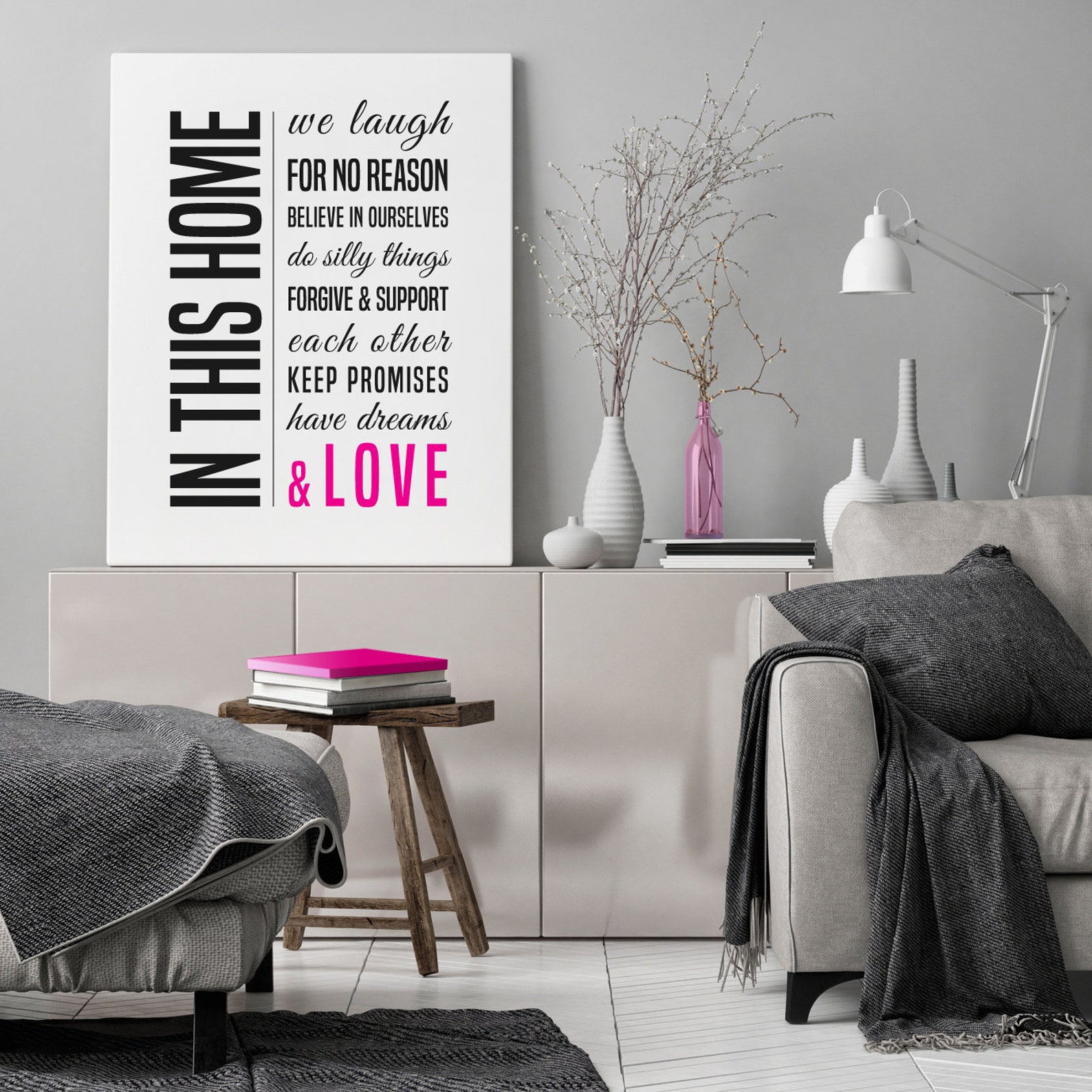Bedroom Wall Art modern typography. home quote printable | Etsy