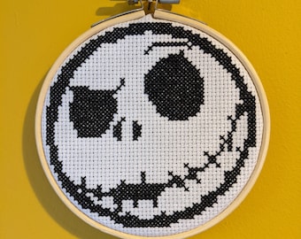 ¡PDF! Pesadilla antes de Navidad Jack Skellington Calabaza Rey Halloween Patrón de punto de cruz.