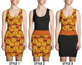 Halloween Pumpkins Bats Orange Pattern Design - Fun Party Dress Allow 10 days to receive. (See Size Chart - last image)