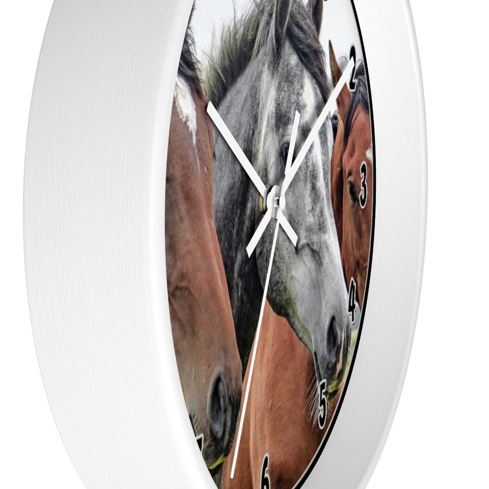 10 Wall Clock Horse 9 Horses Equestrian Rider Colt Etsy