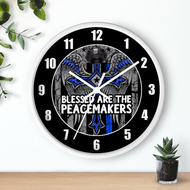 10 Wall clock POLICE #19 Officer Dept Cop Hero Law Enforcement Thin Blue Line Birthday Gift