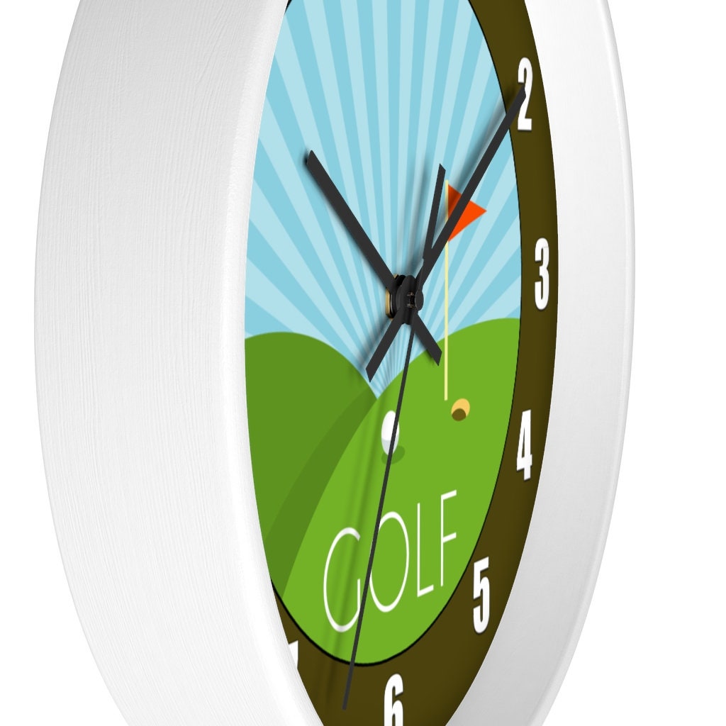 10 Wall Clock Golf 5 Sports Ball Game Golfer Tee Cart Etsy