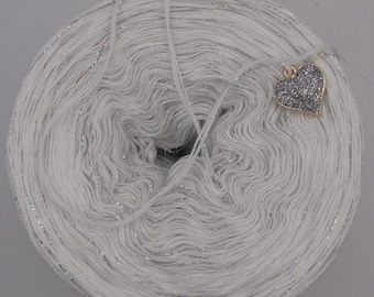 Lace Bobbel Weiß mit Glitzer Holographic Garn