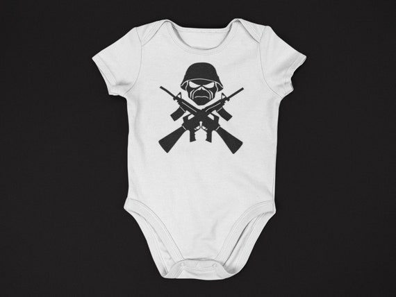 iron maiden baby onesie