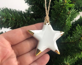 White Christmas star, ornament