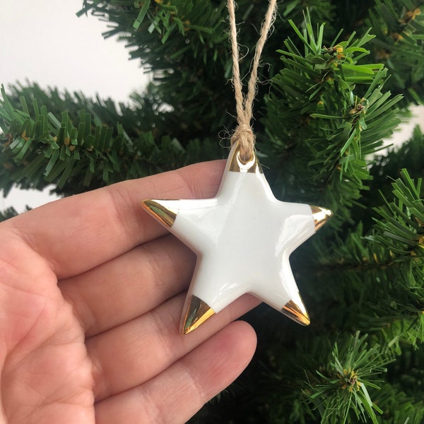 White Christmas star, ornament