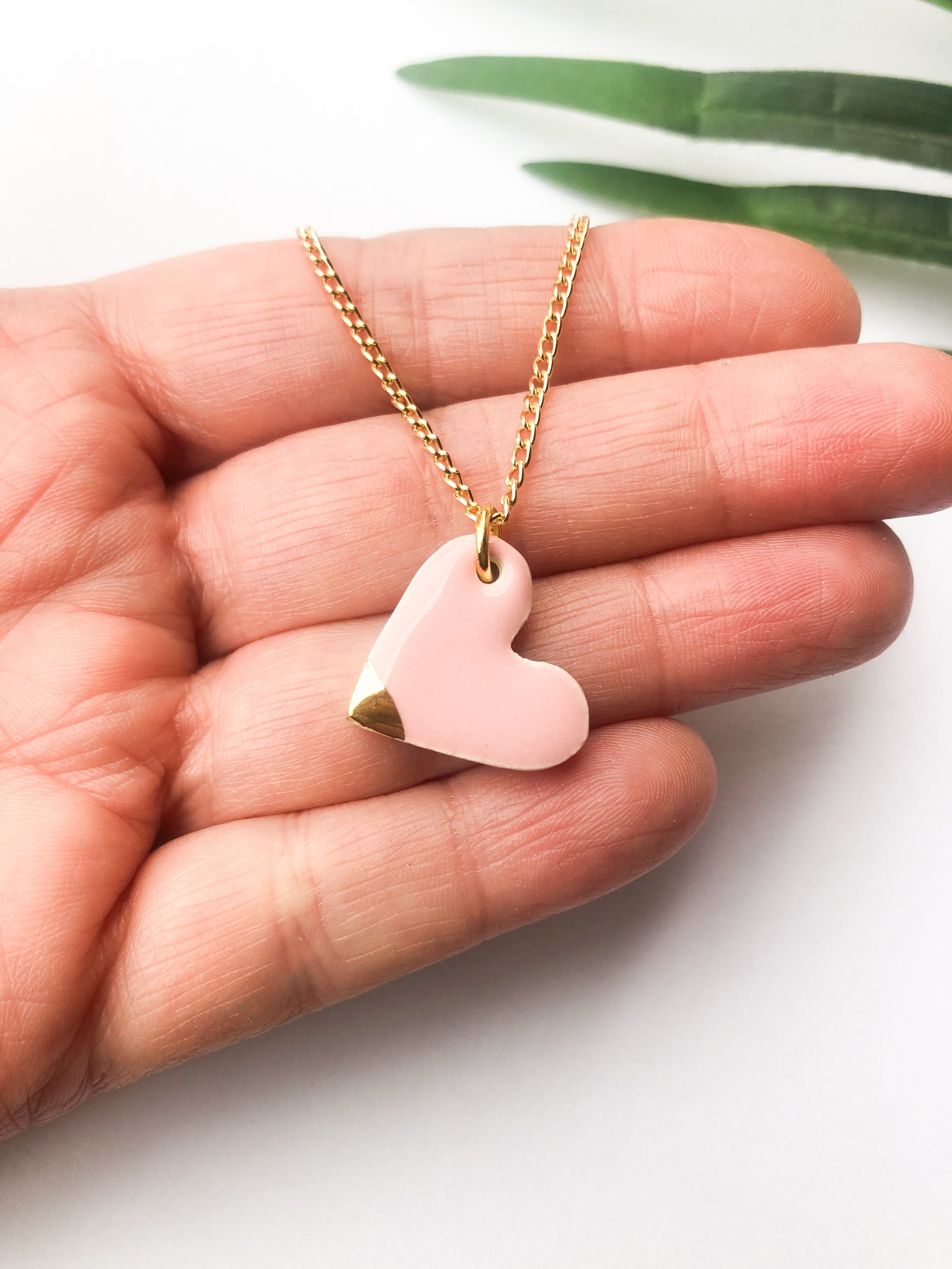 Collier Coeur Plaqué Or Rose Sur Chaîne - Longueur 45,7 Cm - Cadeau Personnalisable Pour Femme/fille
