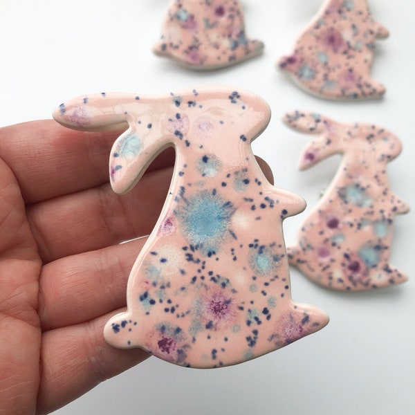 Easter Bunny broach - pink