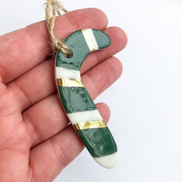 Green Candy cane gift tag, ornament