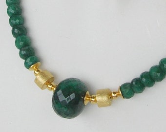 Magic Earth "Emerald Collier Silver Gilded