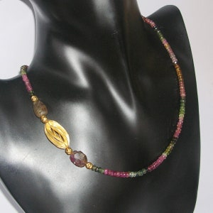 Multicolour Dream &quot;Tourmaline Silver necklace