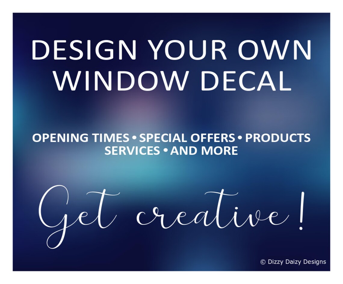 Custom Window Decal Window Stickers Business Window Decals Etsy