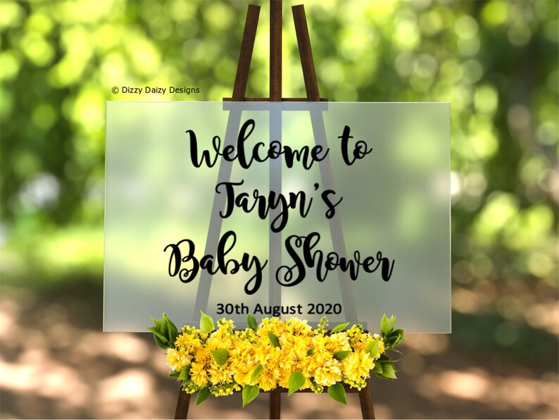 Vinyl Decal Baby Shower Welcome Sign Custom Baby Shower Decal Baby Shower Sticker Baby Shower Mirror Decal Baby Shower Decal