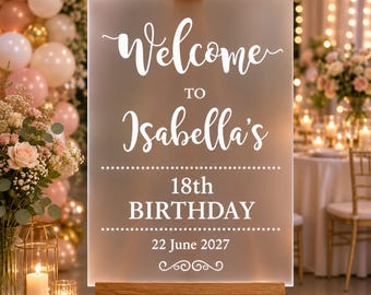 Custom Vinyl Decal for Birthday Party Welcome Sign, Custom Vinyl Decal, Custom Mirror Decal, DIY Party Sign, Custom Party Sign Sticker