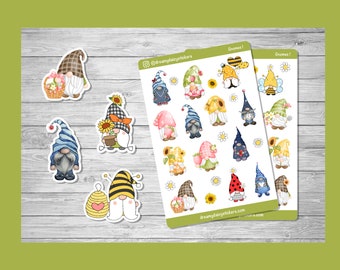 40 Gnome Stickers, Cute Gnome Stickers, Gonk Stickers, Planner Stickers, Laptop Stickers, Phone Stickers, Scrapbook Stickers, Style 1