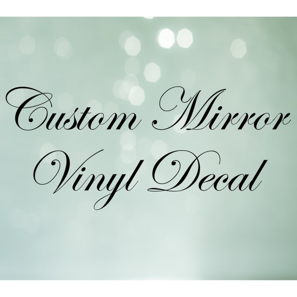 Custom Mirror Decal Sticker, Custom Vinyl Decal, Custom Vinyl Sticker, Personalised Decal, Personalised Sticker, Custom Mirror Sticker