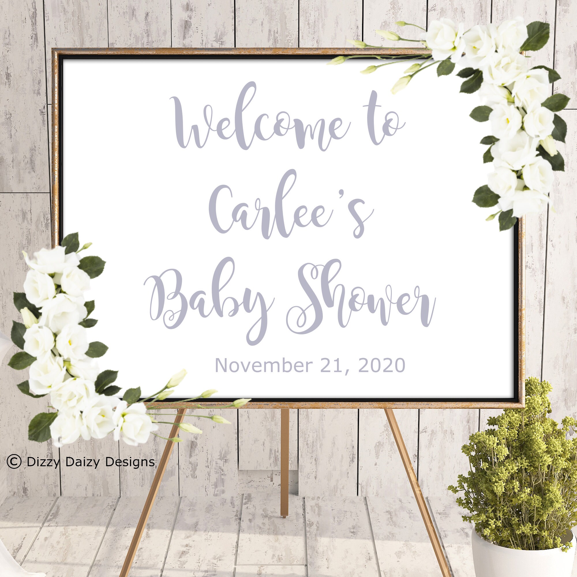 Custom Baby Shower Decal DIY Sign Baby Shower Mirror Etsy UK