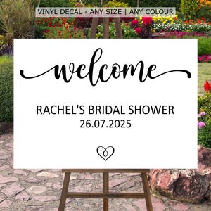 VINYL DECAL Custom Bridal Shower Decal, DIY Bridal Shower Welcome Sign, Custom Mirror Decal, Custom Bridal Shower Sticker, Hen Party Decal