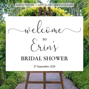 VINYL DECAL Custom Bridal Shower Decal, Custom Mirror Decal, DIY Bridal Shower Welcome Sign,  Custom Bridal Shower Sticker, Hen Party Decal