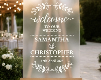 Custom Wedding Vinyl Decal, DIY Welcome Sign, Mirror Decal, Personalised Wedding Decal, diy Wedding Sign, Wedding Board Decal
