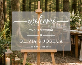 VINYL DECAL Wedding Welcome Sign Decal, Custom Wedding Decal, DIY Welcome Sign, Custom Mirror Decal, Personalised Wedding Decal