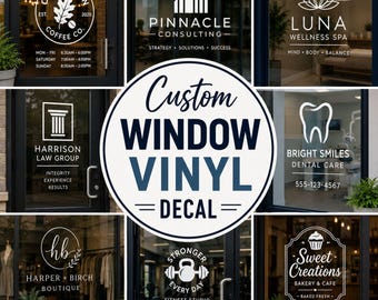 Custom Window Decal, Custom Vinyl Stickers, Window Stickers, Business Window Decals, Custom Vinyl Decals, Personalised Stickers, Shop Window