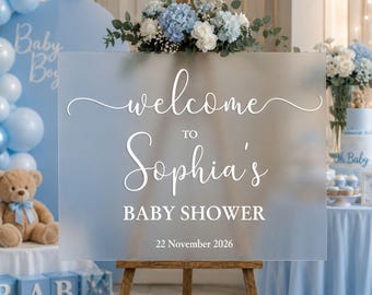 Vinyl Decal for Baby Shower Welcome Sign, Custom Baby Shower Decal, Custom Mirror Decal, Custom Baby Shower Sticker, New Baby Welcome Sign