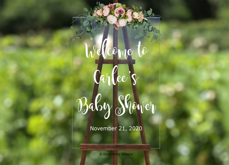 Custom Baby Shower Sign Decal DIY Sign Baby Etsy