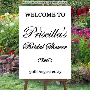 VINYL DECAL Custom Bridal Shower Decal, DIY Bridal Shower Welcome Sign, Custom Mirror Decal, Custom Bridal Shower Sticker, Hen Party Decal