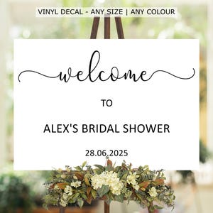 VINYL DECAL Custom Bridal Shower Decal, DIY Bridal Shower Welcome Sign, Custom Mirror Decal, Custom Bridal Shower Sticker, Hen Party Decal