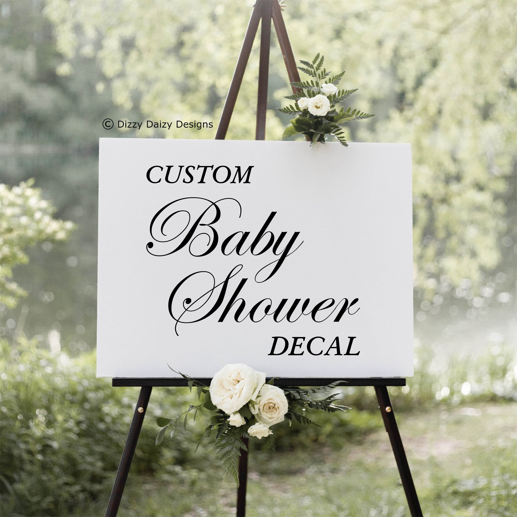 Custom Baby Shower Sign Decal DIY Sign Baby Etsy UK