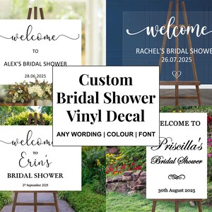 VINYL DECAL DIY Bridal Shower Welcome Sign, Custom Mirror Decal, Custom Bridal Shower Sticker, Hen Party Decal, Custom Bridal Shower Decal