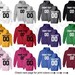 Custom Jersey Hoodie Design Your Name and Number HOODIE - Custom Jersey Hoodies Crewnecks - Pullover Team Sweatshirts