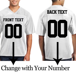 Customized UNISEX Jersey With Your Team Name & Number Personalized Text ...