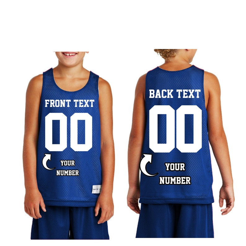 Personalized YOUTH Custom Basketball Jersey Make Your Own Etsy