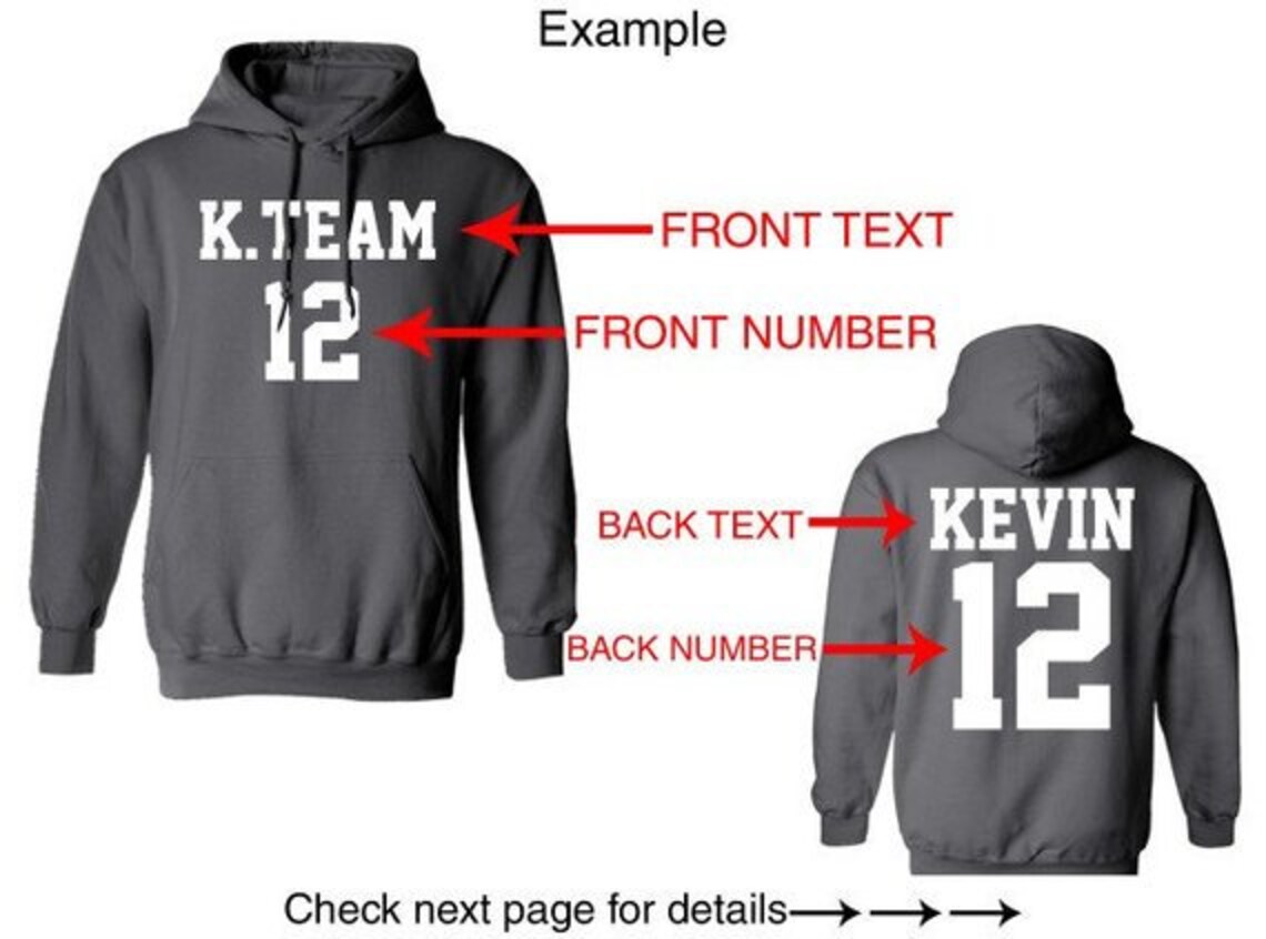 Custom Jersey Hoodie Design Your Name and Number HOODIE Etsy