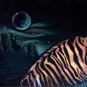 Tiger King velvet painting