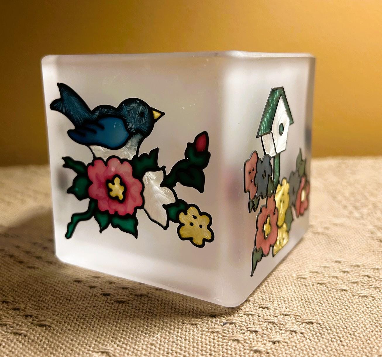 【ジモ取引終了8/24】≪U027ジ≫ JOAN BAKER DESIGNS/ジョンベーカー ステンドグラス風 壁掛け 花柄/フラワー アートグラス/アートパネル ガラス ガラス工芸 ジョン・ベイカー ステンドグラス サンキャッチャー フェアリー Joan