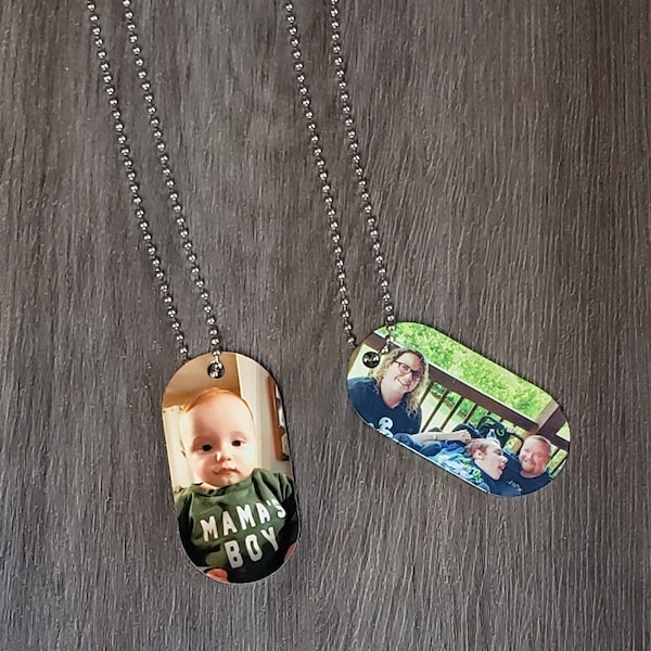 Photo Dog Tag Necklace, Photo Dog Tag, Custom Dog Tag Necklace, Custom Dog Tag, Custom Photo Dog Tag Necklace, Gift for Her, Gift for Him