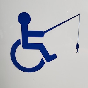 Wheelchair Fishing Decal, Fishing Decal, Wheelchair Decal, Wheelchair, Wheelchair Fishing, Handicap Fishing, Handicap Decal, Handicap, Fish
