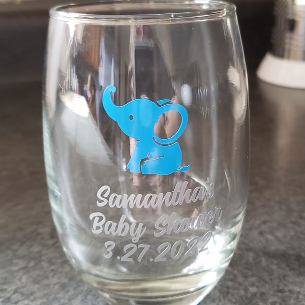 Personalized Baby Shower Glasses, Baby Shower Wine Glasses, Personalized Baby Shower Wine Glass, Baby Shower, Custom Baby Shower Wine Glass