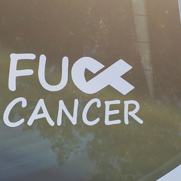 F Cancer Decal, Cancer Decal, Fuck Cancer, Screw Cancer, Cancer Sucks
