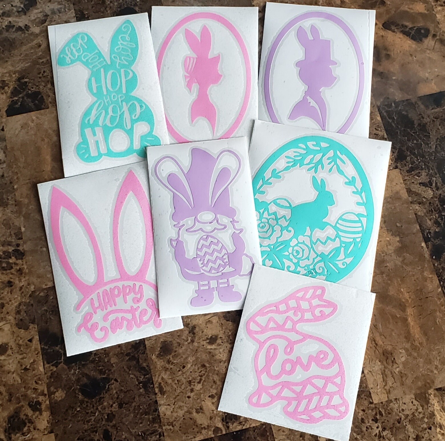 Easter Decals Easter Stickers Easter Bunny Decal Holiday Etsy