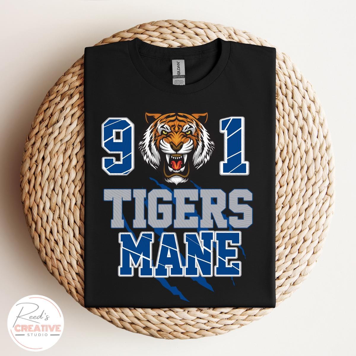 Tiger Mane Energy, 901 Memphis Tee, Blue & Bold, 901 Tiger Mane Vibes, Tiger Spirit Wear