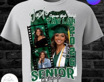 Green Senior Night , Cheer Shirt, Homecoming ,Shirt, Football T Shirt Design, Editable in canva, T Shirt Design Template