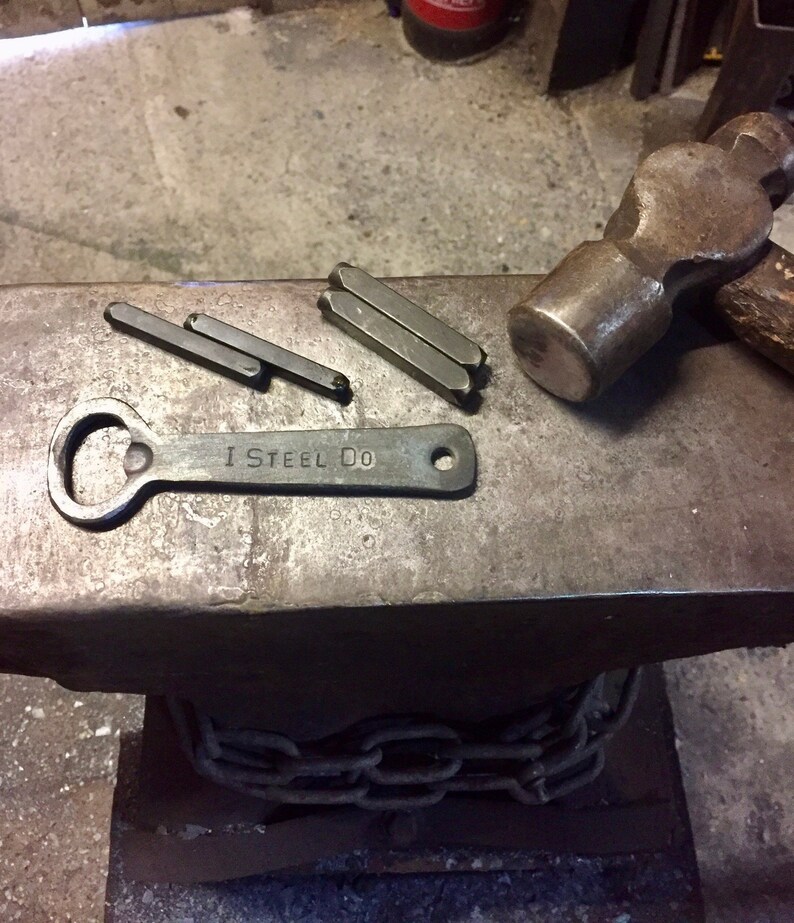 Hand Forged, Personalised, Anniversary, Birthday, Stocking Filler, Groom Gift, Bottle Opener image 5