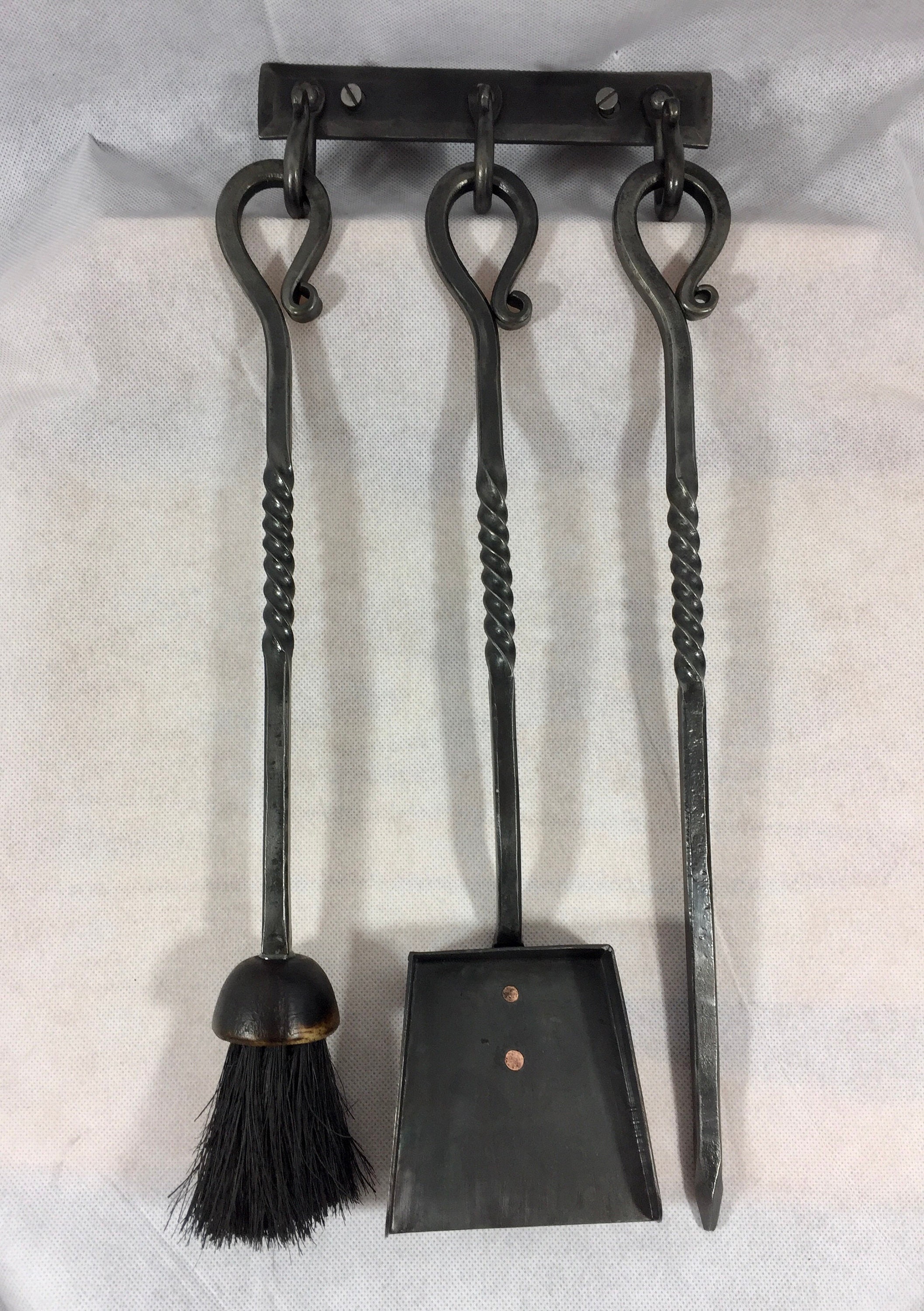 Blacksmith Made Shepherds Crook fireside set Etsy