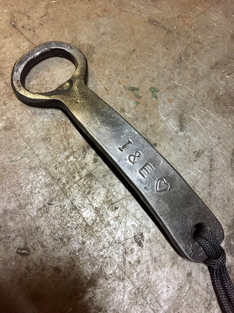 Hand Forged, Personalised, Anniversary, Birthday, Stocking Filler, Groom Gift, Bottle Opener image 9